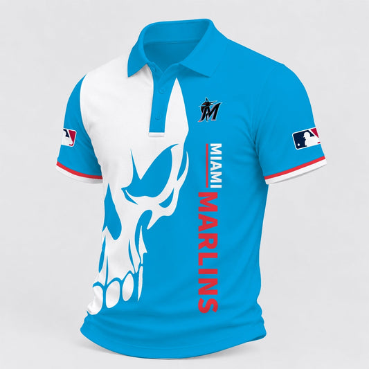 [HOMERUN DEAL] NEW CUSTOMIZED MLB20 MMS MIAMI MARLINS POLO SHIRT