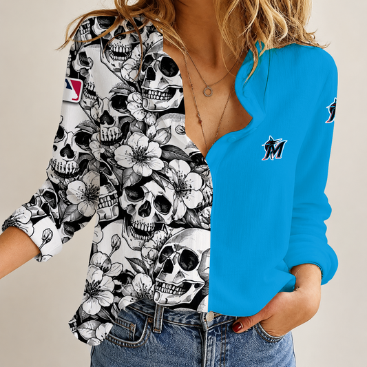 [HOMERUN DEAL] NEW CUSTOMIZED MLB20 MMS MIAMI MARLINS WOMEN'S CASUAL SHIRT
