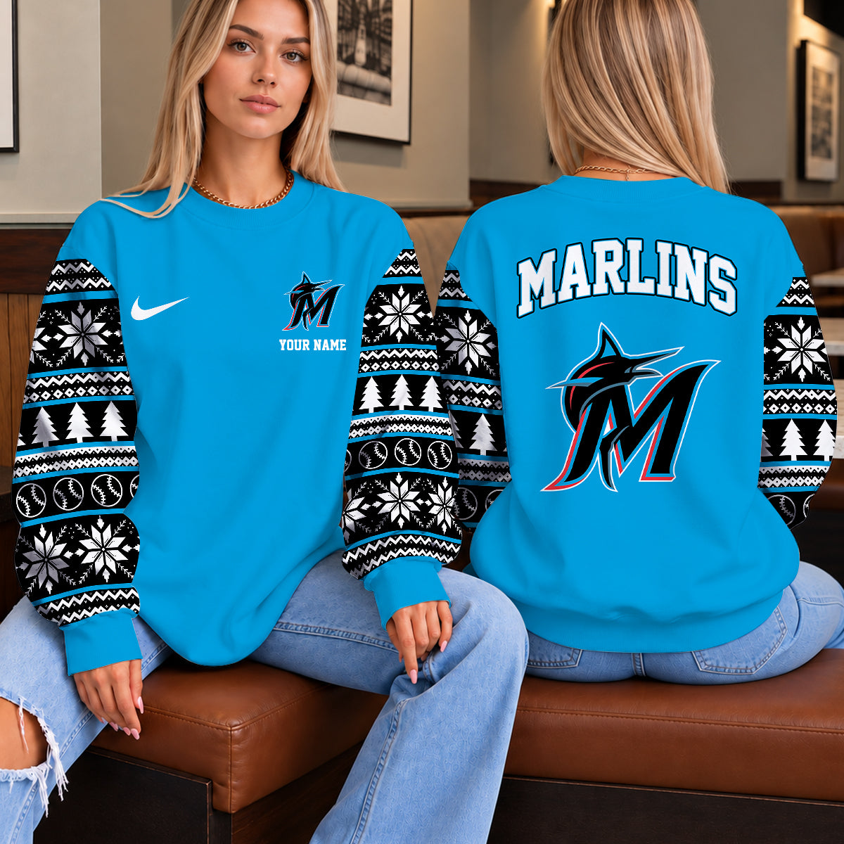 [HOMERUN DEAL] NEW CUSTOMIZED MLB20 MMS THE MARLINS UNISEX SWEATSHIRT