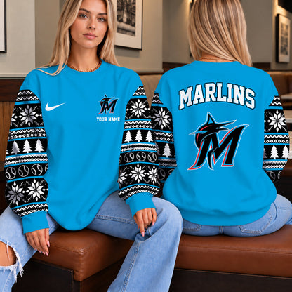 [HOMERUN DEAL] NEW CUSTOMIZED MLB20 MMS THE MARLINS UNISEX SWEATSHIRT