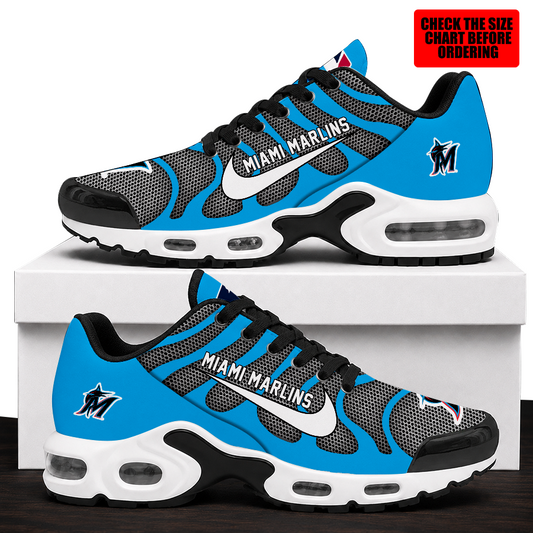 [HOMERUN DEAL] NEW CUSTOMIZED MLB20 MMS MIAMI MARLINS AIR MAX PLUS SNEAKERS