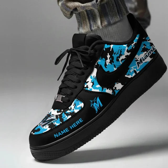 [HOMERUN DEAL] NEW CUSTOMIZED MLB20 MMS MIAMI MARLINS AF1 SHOES