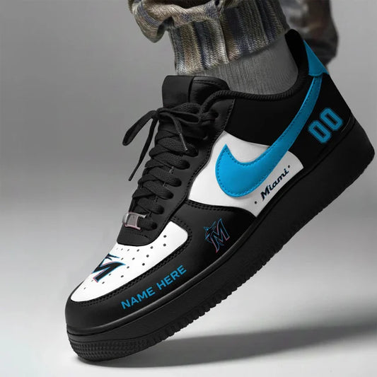 [HOMERUN DEAL] NEW CUSTOMIZED MLB20 MMS MIAMI MARLINS AF1 SHOES