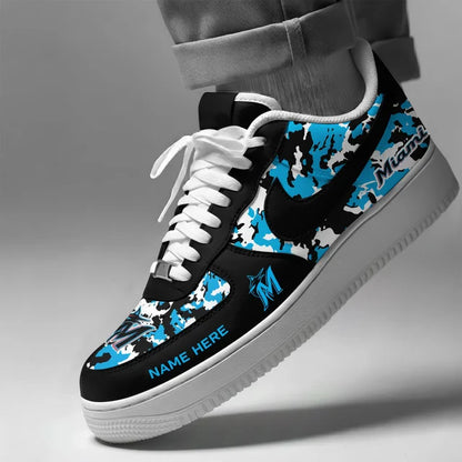 [HOMERUN DEAL] NEW CUSTOMIZED MLB20 MMS MIAMI MARLINS AF1 SHOES