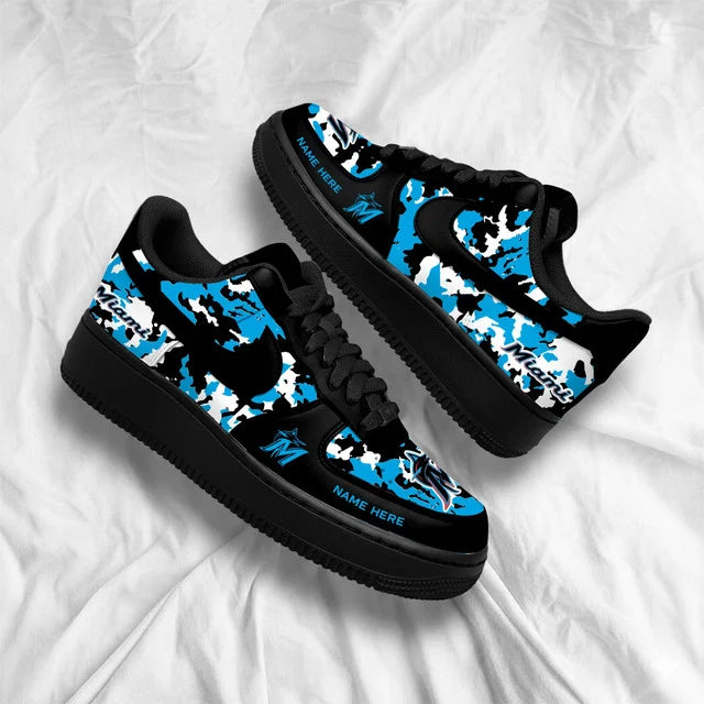 [HOMERUN DEAL] NEW CUSTOMIZED MLB20 MMS MIAMI MARLINS AF1 SHOES
