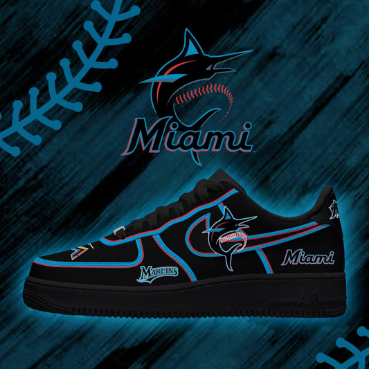 [HOMERUN DEAL] NEW CUSTOMIZED MLB20 MMS MIAMI MARLINS AF1 SHOES