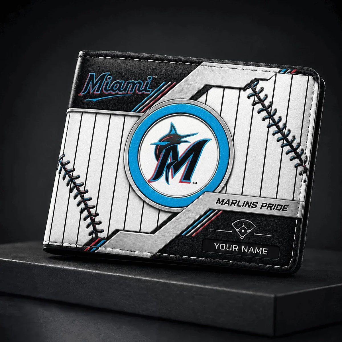 [HOMERUN DEAL] NEW CUSTOMIZED MLB20 MMS MIAMI MARLINS LEATHER WALLET