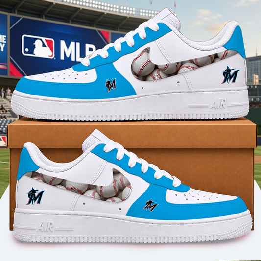 [HOMERUN DEAL] NEW CUSTOMIZED MLB20 MMS MIAMI MARLINS AF1 SHOES