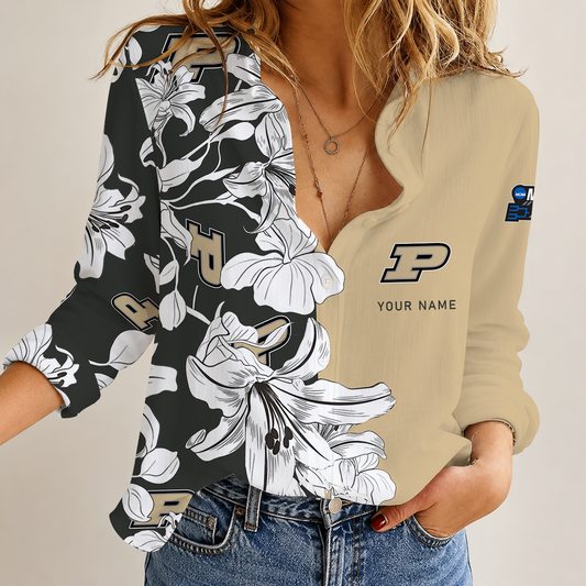 [SLAM DUNK DEAL] NEW CUSTOMIZED NCAA MAM20 PUB PURDUE BOILERMAKERS STRAPPY WOMEN CASUAL SHIRT
