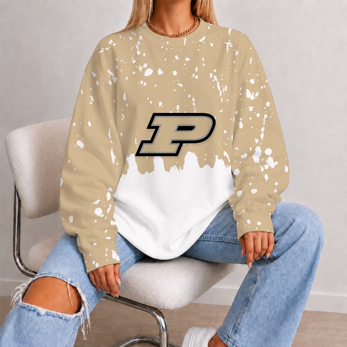 [SLAM DUNK DEAL] NEW CUSTOMIZED NCAA MAM20 PUB PURDUE BOILERMAKERS STRAPPY UNISEX SWEATSHIRT
