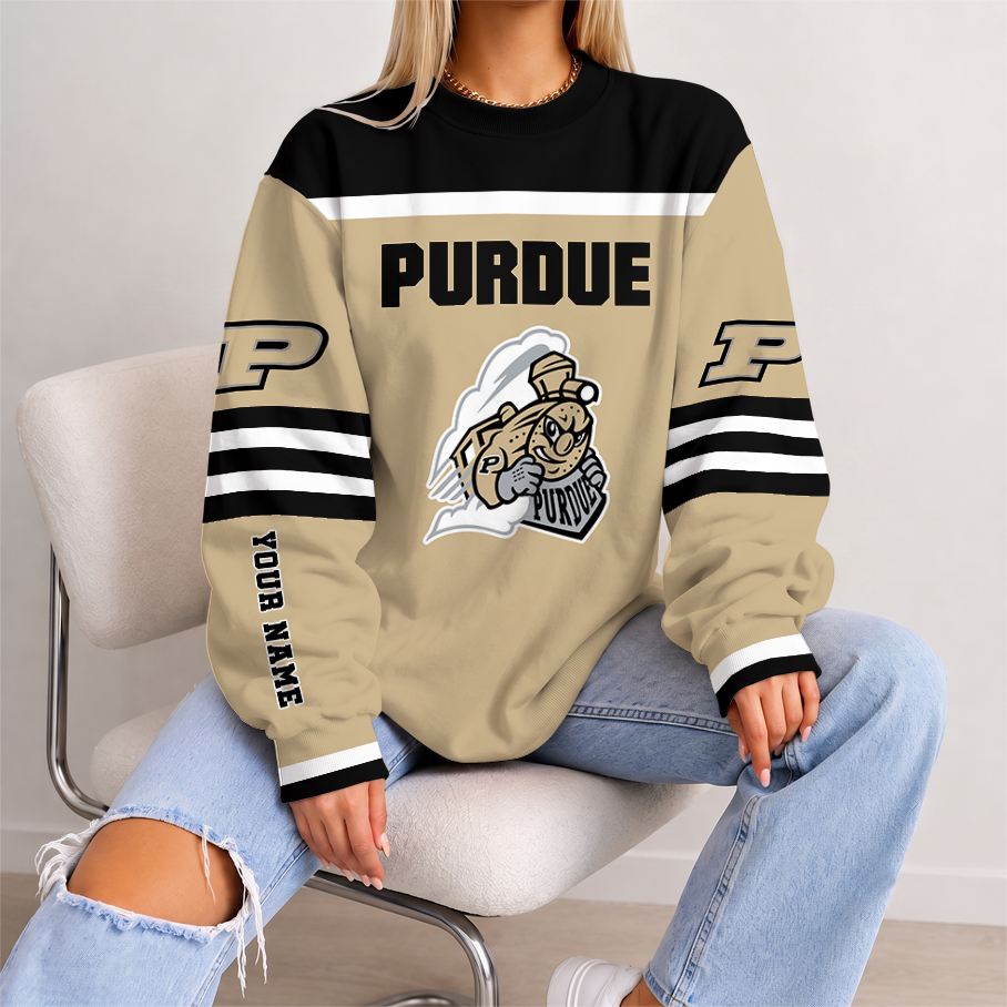 [SLAM DUNK DEAL] NEW CUSTOMIZED NCAA MAM20 PUB PURDUE BOILERMAKERS STRAPPY UNISEX SWEATSHIRT
