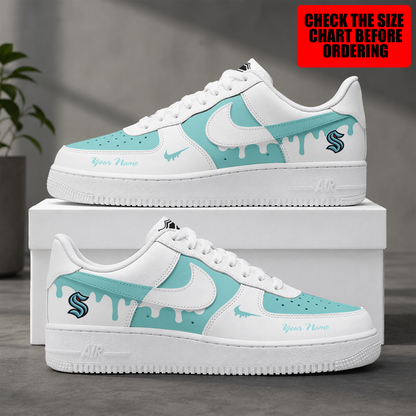 [PUCK DROP DEAL] NEW CUSTOMIZED NHL20 STK SEATTLE KRAKEN AF1 SHOES