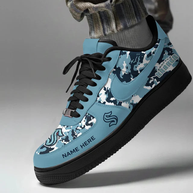 [PUCK DROP DEAL] NEW CUSTOMIZED NHL20 STK SEATTLE KRAKEN AF1 SHOES