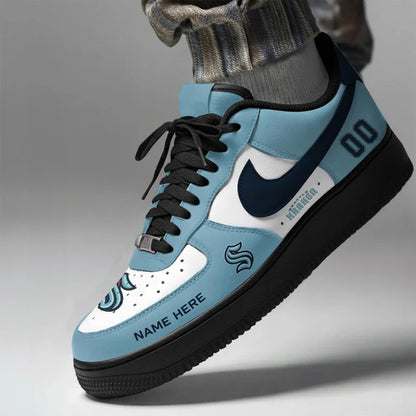 [PUCK DROP DEAL] NEW CUSTOMIZED NHL20 STK SEATTLE KRAKEN AF1 SHOES