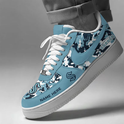[PUCK DROP DEAL] NEW CUSTOMIZED NHL20 STK SEATTLE KRAKEN AF1 SHOES