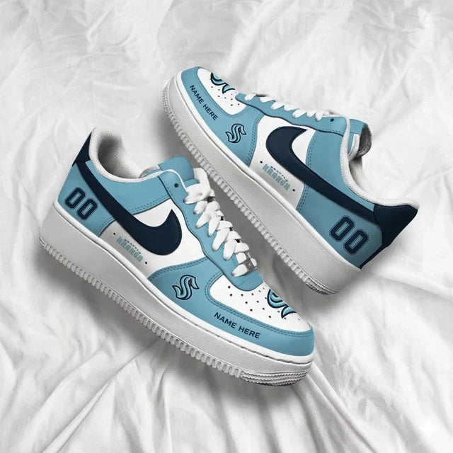 [PUCK DROP DEAL] NEW CUSTOMIZED NHL20 STK SEATTLE KRAKEN AF1 SHOES