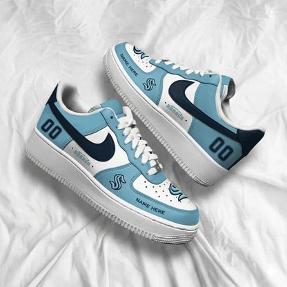 [PUCK DROP DEAL] NEW CUSTOMIZED NHL20 STK SEATTLE KRAKEN AF1 SHOES