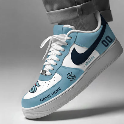 [PUCK DROP DEAL] NEW CUSTOMIZED NHL20 STK SEATTLE KRAKEN AF1 SHOES