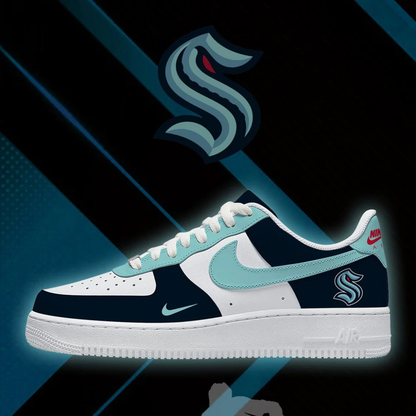 [PUCK DROP DEAL] NEW CUSTOMIZED NHL20 STK SEATTLE KRAKEN AF1 SHOES