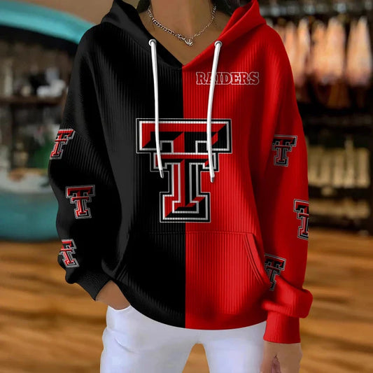 [HOMERUN DEAL] NEW CUSTOMIZED NCAA CWS20 TRR TEXAS TECH RED RAIDERS RIBBED HOODIE & SWEATSHIRT