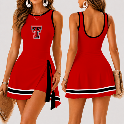 [FAN FAVORITE] NEW CUSTOMIZED NCAA CWS20 TRR TEXAS TECH RED RAIDERS WOMEN'S SUMMER SKORT DRESS