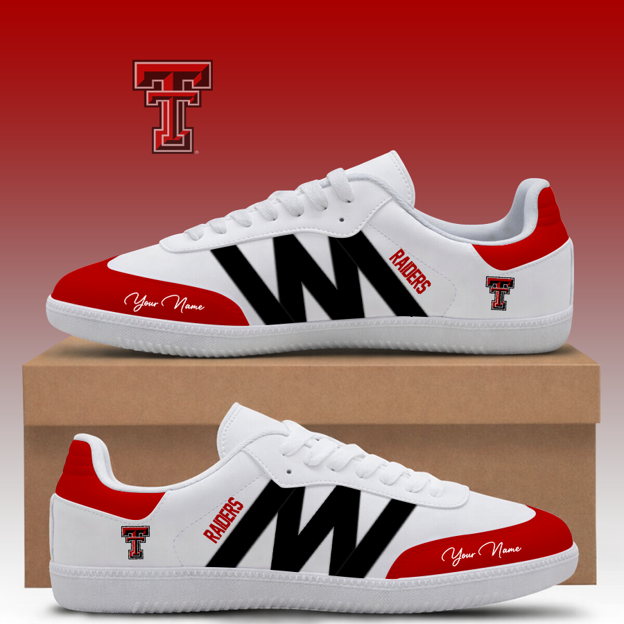 [HOMERUN DEAL] NEW CUSTOMIZED NCAA CWS20 TRR TEXAS TECH RED RAIDERS CLASSIC SNEAKERS