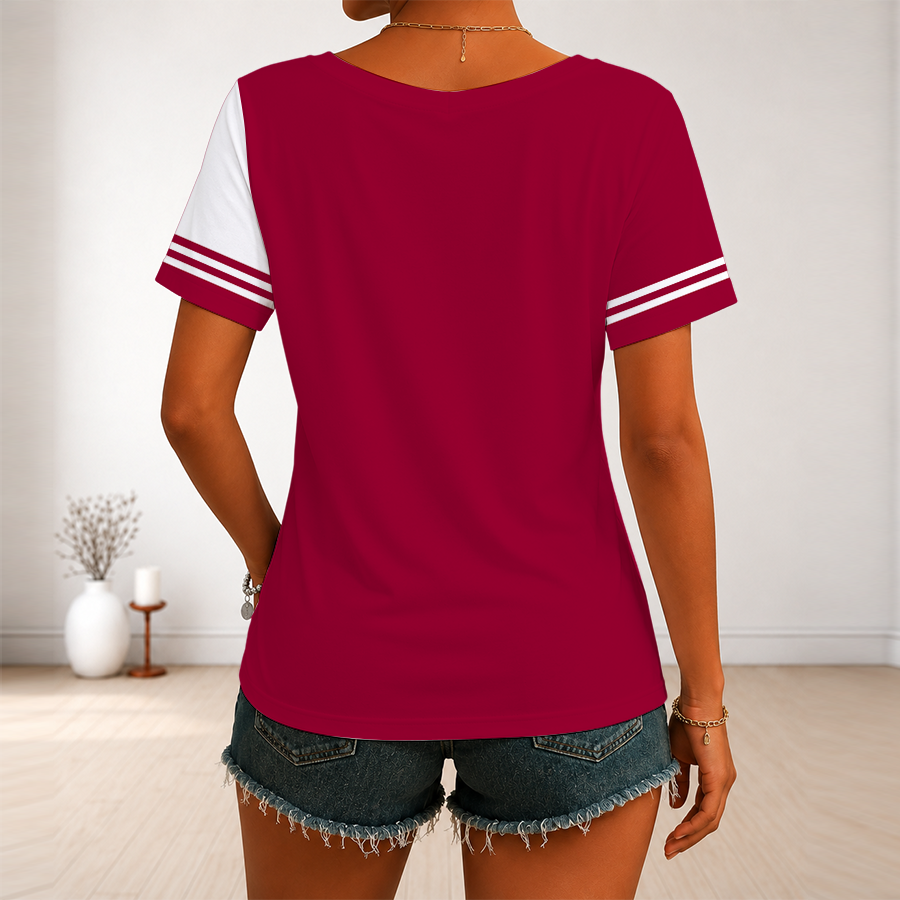 [HOT DEAL] NEW CUSTOMIZED NBA20 MHE MIAMI HEAT V-NECK FEMALE SHIRT