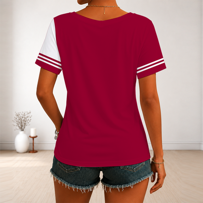 [HOT DEAL] NEW CUSTOMIZED NBA20 MHE MIAMI HEAT V-NECK FEMALE SHIRT