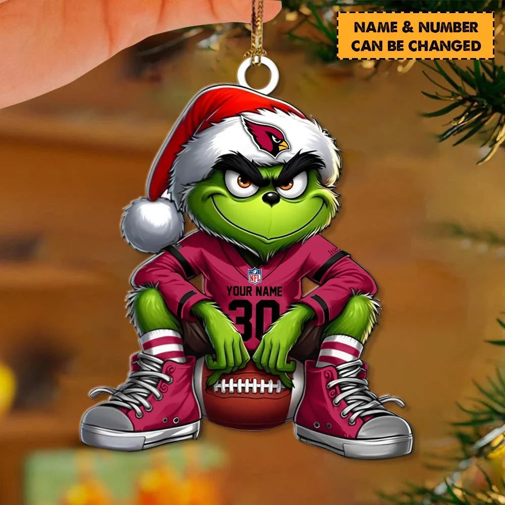 [TOUCHDOWN DEAL] NEW CUSTOMIZED NFL20 ARC ARIZONA CARDINALS CHRISTMAS ACRYLIC ORNAMENT