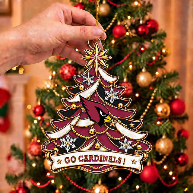 [TOUCHDOWN DEAL] NEW CUSTOMIZED NFL20 ARC ARIZONA CARDINALS CHRISTMAS ACRYLIC ORNAMENT