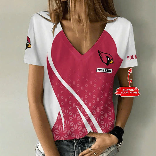 [TOUCHDOWN DEAL] NEW CUSTOMIZED NFL20 ARC ARIZONA CARDINALS V-NECK FEMALE SHIRT