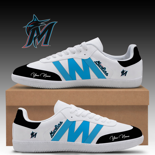 [HOMERUN DEAL] NEW CUSTOMIZED MLB20 MMS MIAMI MARLINS CLASSIC SNEAKERS