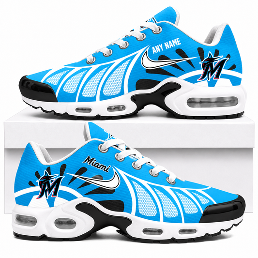 [HOMERUN DEAL] NEW CUSTOMIZED MLB20 MMS MIAMI MARLINS AIR MAX PLUS SNEAKERS