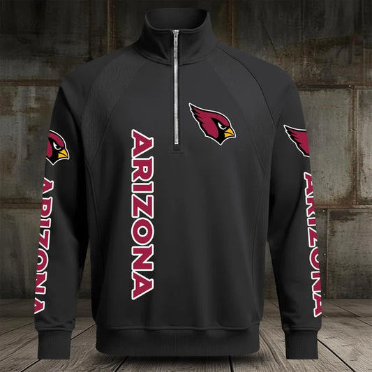 [TOUCHDOWN DEAL] NEW CUSTOMIZED NFL20 ARC ARIZONA CARDINALS MEN'S MULTICOLOR QUARTER-ZIP PULLOVER