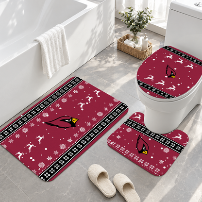 [TOUCHDOWN DEAL] NEW CUSTOMIZED NFL20 ARC ARIZONA CARDINALS 3-PIECE BATHROOM RUG SET