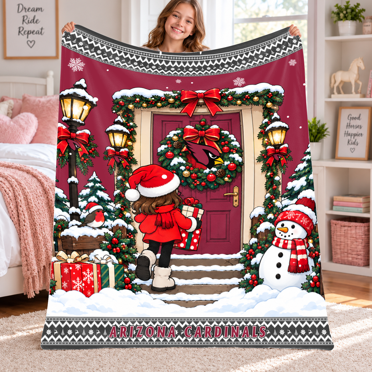 [TOUCHDOWN DEAL] NEW CUSTOMIZED NFL20 ARC THE CARDINALS FLEECE BLANKET