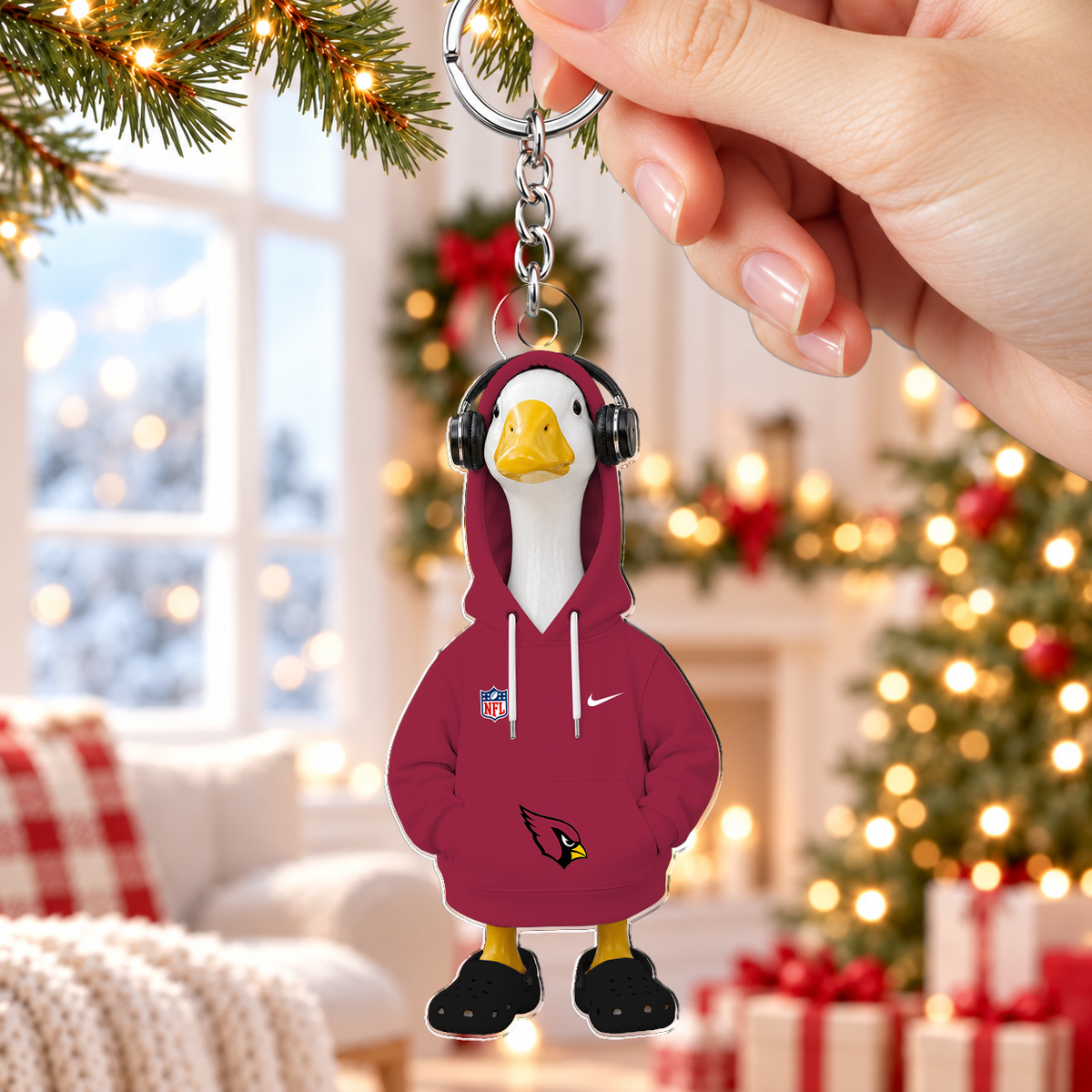 [TOUCHDOWN DEAL] NEW CUSTOMIZED NFL20 ARC ARIZONA CARDINALS ACRYLIC KEYCHAIN