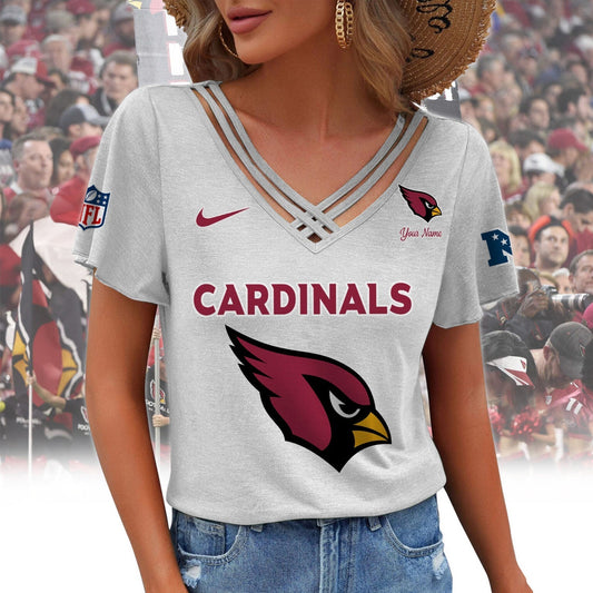 [TOUCHDOWN DEAL] NEW CUSTOMIZED NFL20 ARC ARIZONA CARDINALS V-NECK SHIRT