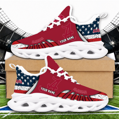 [HOMERUN DEAL] NEW CUSTOMIZED NCAA CWS21 ABC ALABAMA CRIMSON TIDE UNISEX CLUNKY SNEAKERS