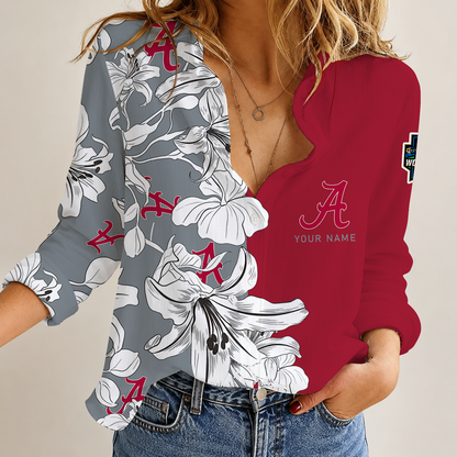 [HOMERUN DEAL] NEW CUSTOMIZED NCAA CWS21 ABC ALABAMA CRIMSON TIDE WOMEN CASUAL SHIRT