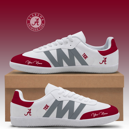 [HOMERUN DEAL] NEW CUSTOMIZED NCAA CWS21 ABC ALABAMA CRIMSON TIDE CLASSIC SNEAKERS