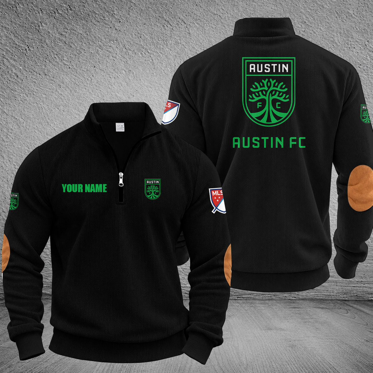 [GOAL DEAL] NEW CUSTOMIZED MLS21 ATF AUSTIN FC MULTICOLOR STRIPED QUATER ZIP SWEATSHIRT