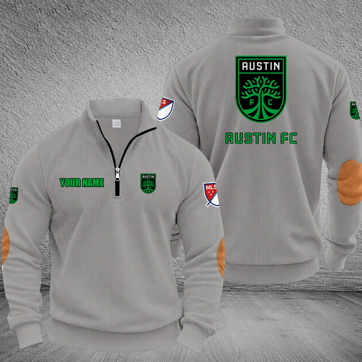 [GOAL DEAL] NEW CUSTOMIZED MLS21 ATF AUSTIN FC MULTICOLOR STRIPED QUATER ZIP SWEATSHIRT