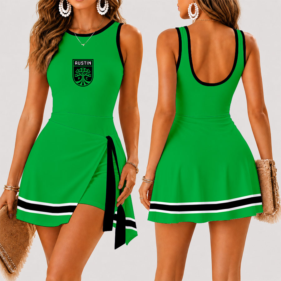 [GOAL DEAL] NEW CUSTOMIZED MLS21 ATF AUSTIN FC WOMEN'S SUMMER SKORT DRESS