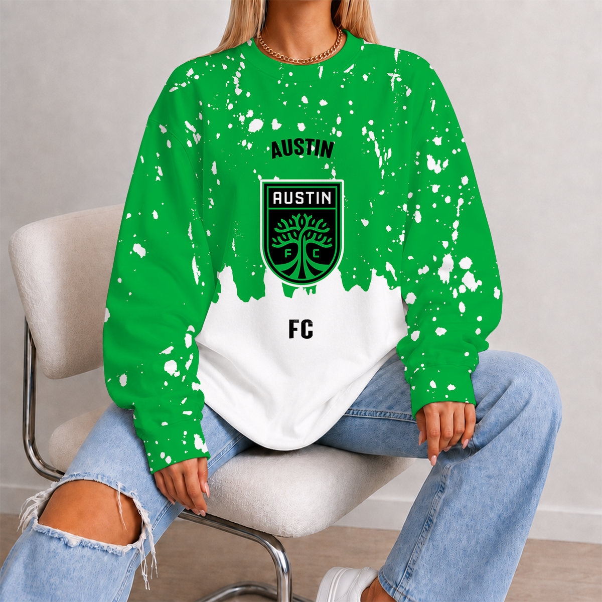 [GOAL DEAL] NEW CUSTOMIZED MLS21 ATF AUSTIN FC UNISEX SWEATSHIRT