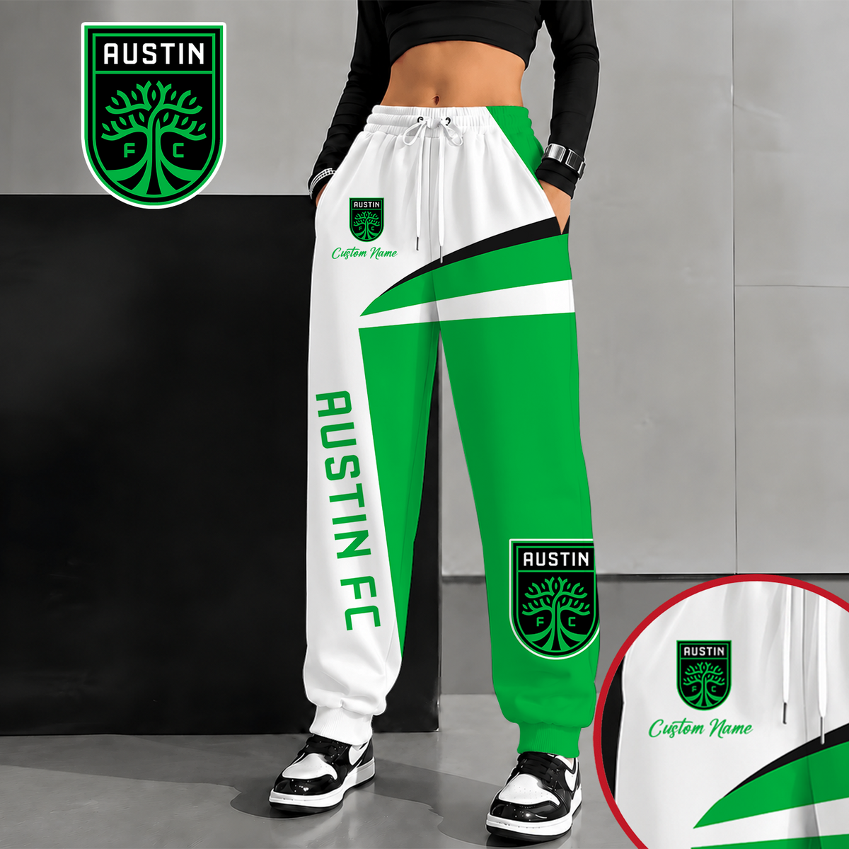 [GOAL DEAL] NEW CUSTOMIZED MLS21 ATF AUSTIN FC SWEATPANTS