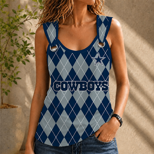 [TOUCHDOWN DEAL] NEW CUSTOMIZED NFL21 DCB DALLAS COWBOYS O-RING SHOULDER TANK TOP