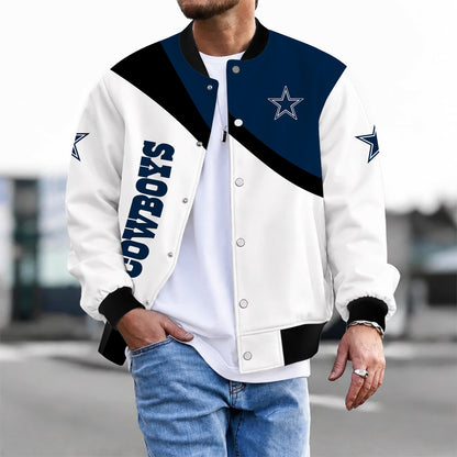 [TOUCHDOWN DEAL] NEW CUSTOMIZED NFL21 DCB DALLAS COWBOYS SATIN VARSITY & BASEBALL JACKET