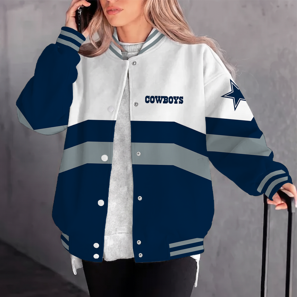 [TOUCHDOWN DEAL] NEW CUSTOMIZED NFL21 DCB DALLAS COWBOYS SATIN VARSITY & BASEBALL JACKET