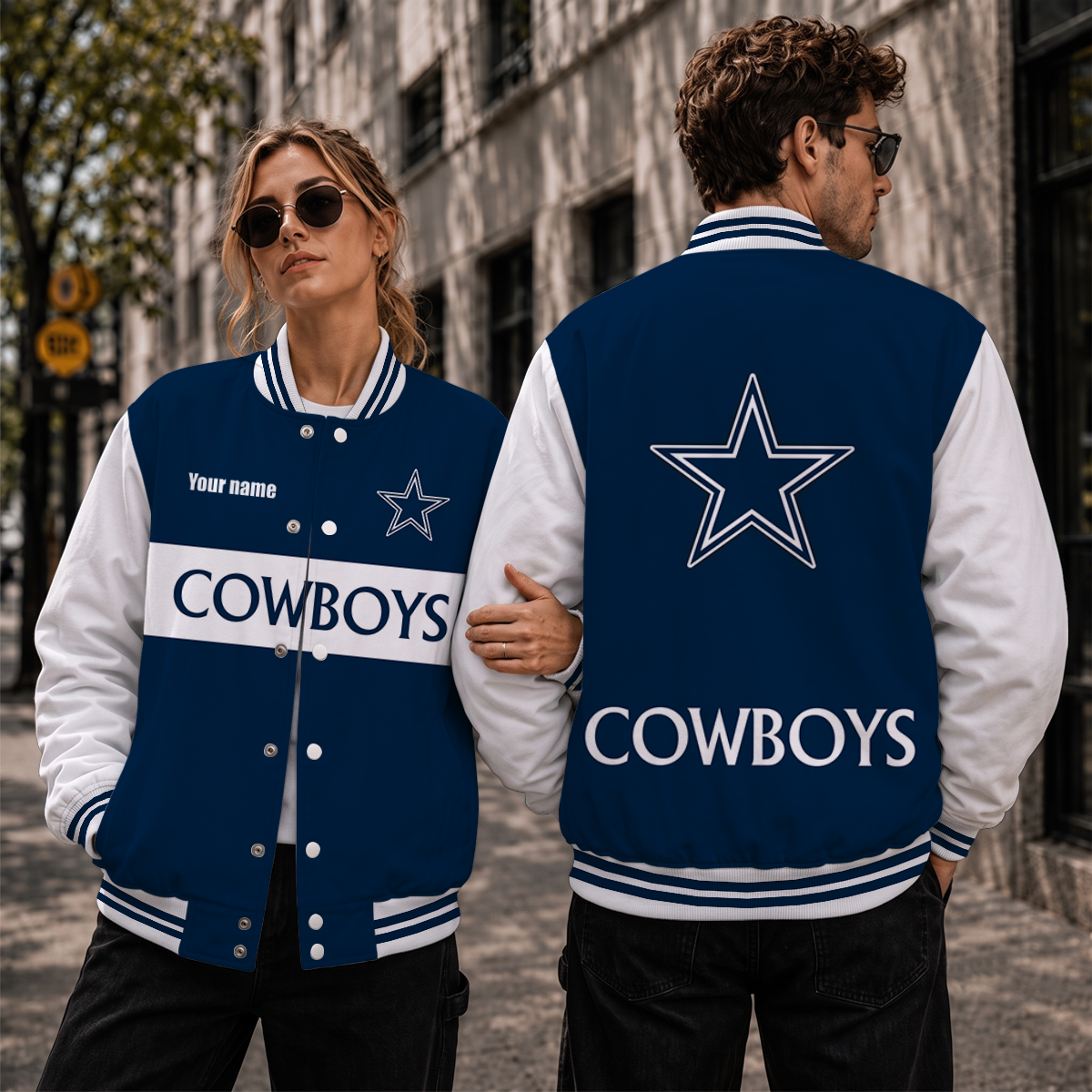 [TOUCHDOWN DEAL] NEW CUSTOMIZED NFL21 DCB DALLAS COWBOYS SATIN VARSITY & BASEBALL JACKET